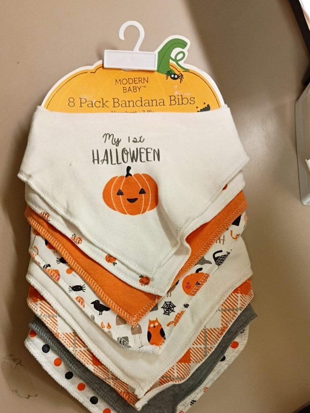 Modern Baby Bandana Bibs - Halloween Eight Pack